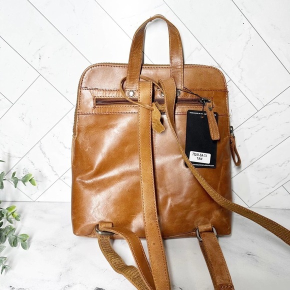 Spikes & Sparrow Leather Distressed Backpack - Picture 3 of 10